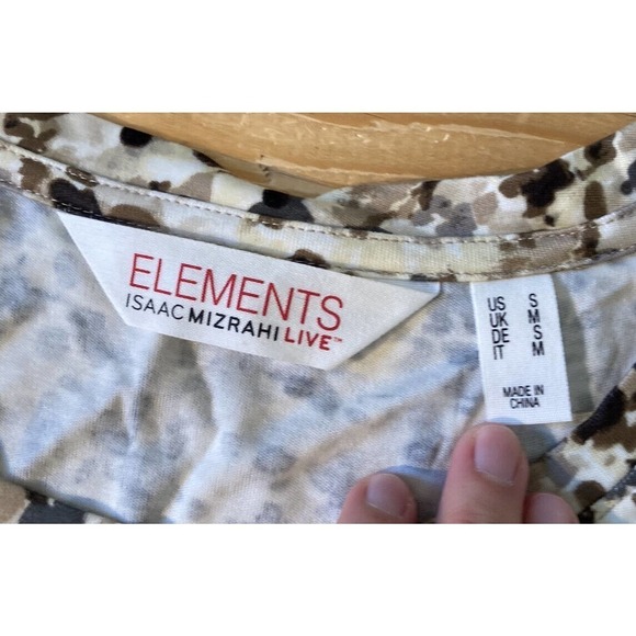 NEW Isaac Mizrahi Live Scoop Neck Long Sleeve Tunic Size Small Women’s Wheat - Picture 3 of 8